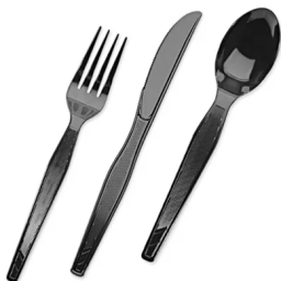 Cutlery Kit Plastic Heavyweight 4pc Rolled (F/K/S/N) - Carton